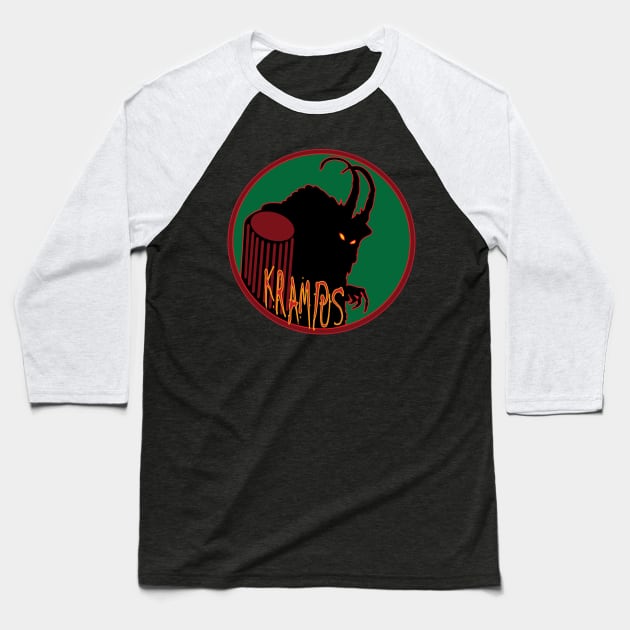 Krampus Baseball T-Shirt by DickinsonDesign